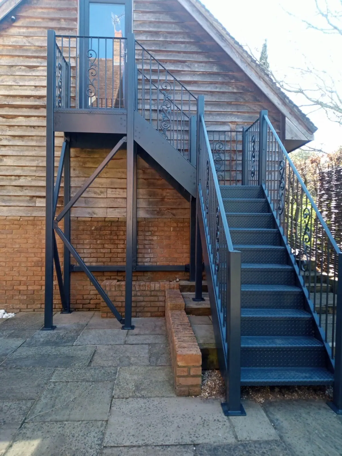 Metal staircase made by Millwright Engineering