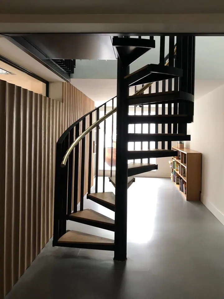 Steel staircase